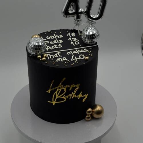 Midnight Luxe Celebration Cake
